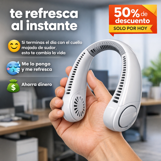 Ventilador de Cuello Portátil Recargable